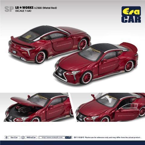 新品 LS21LC2201 EraCAR 1/64 レクサス 22 LB Works LC 500 metal red｜freestyle-hobby