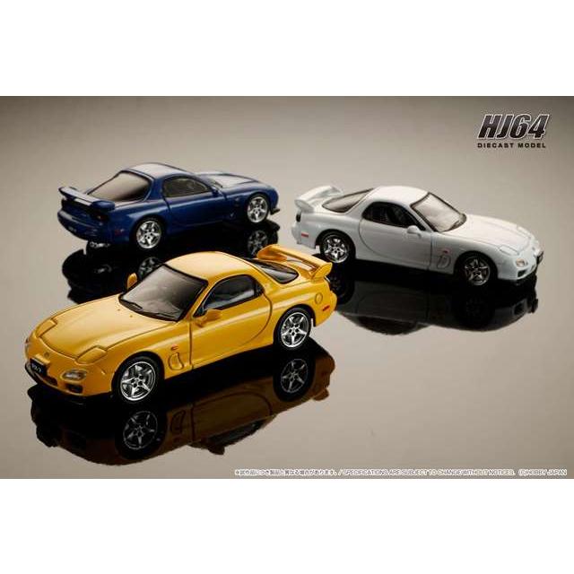 マツダ RX-7 ミニカー ブリヂストン、日本製 新品 HJ647007AY ホビージャパン 1/64 マツダ RX-7(FD3S) TYPE R