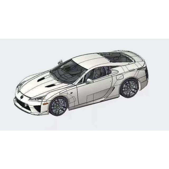 新品 WELL 1/18 レクサス Lexus LFA ホワイト フル開閉