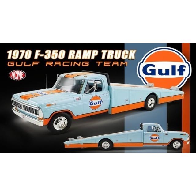 新品 A1801413 ACME 1/18 フォード Ford F-350 Ramp Truck 1970 - Gulf