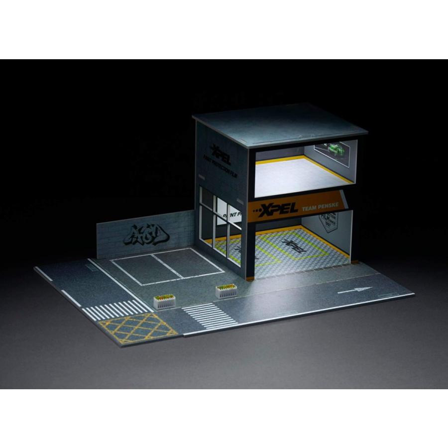 収蔵家　ガレージ　6点セット　1:64 LEDライト付 ガレージ　ショールーム 収蔵家 ガレージ 6点セット 1:64 LEDライト付 ガレージ