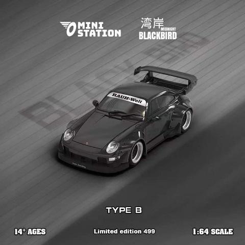 新品 Mini Station 1/64 ポルシェ Porsche RWB BlackBird 湾岸