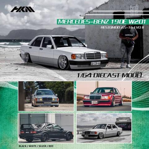 新品 HKM 1/64 メルセデス ベンツ Benz 190E W201 2.5-16 Evo II