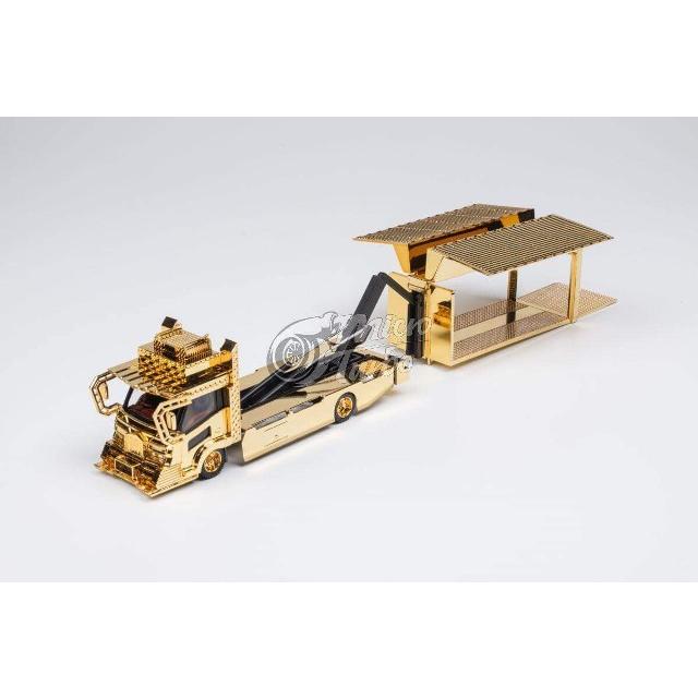 新品  Micro Turbo PEAKO ピーコ 1/64  デコトラ ウイング　トラック Dekotora Wing Custom Truck Ver.2 Chrome gold 限定166台｜freestyle-hobby｜05