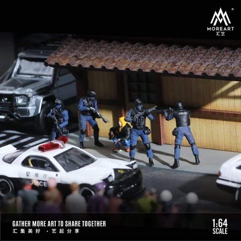 新品 MO222007 MoreArt 1/64 特殊警察シリーズ SAT サット SWAT 新品 MO222007 MoreArt 1/64 特殊警察シリーズ SAT サット SWAT