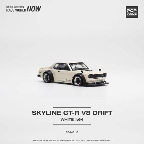 予約 PR640113 POPRACE 1/64 日産 スカイライン nissan SKYLINE GT-R V8 DRIFT WHITE｜freestyle-hobby｜03