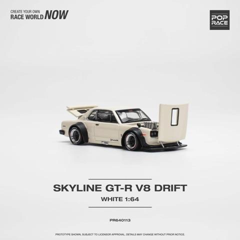 予約 PR640113 POPRACE 1/64 日産 スカイライン nissan SKYLINE GT-R V8 DRIFT WHITE｜freestyle-hobby｜07