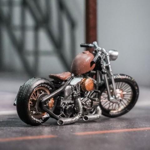 予約  PFM studio 1/64 ハーレー ダビットソン オートバイ Harley retro motorcycle Bronze wheels 限定49台｜freestyle-hobby｜04