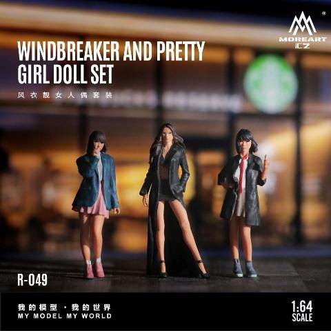 新品 MO223049 MoreArt 1/64 WINDBREAKER AND PRETTY GIRL DOLL SET