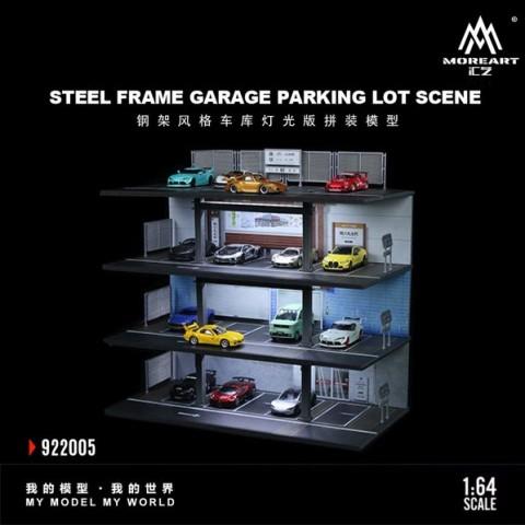新品 MO922005 MoreArt 1/64 STEEL FRAME GARAGE PARKING LOT SCENE