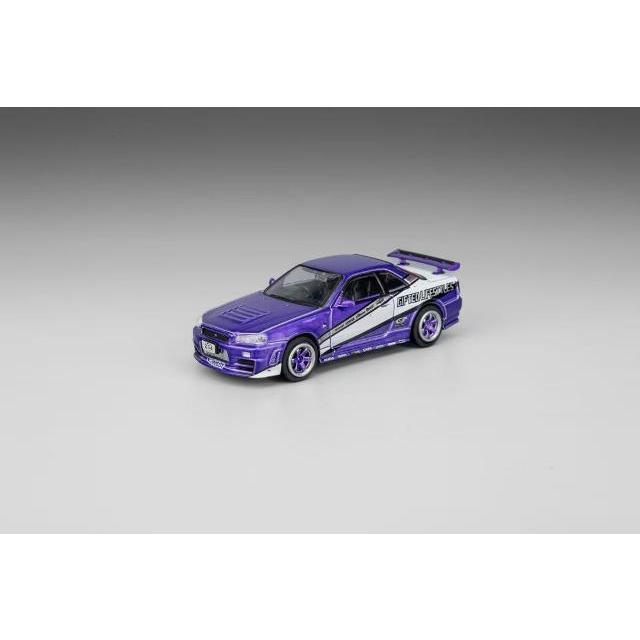 新品 LL-044-234 DM MODEL 1/64 日産 R34 Candy Purple(RHD