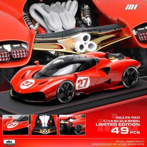新品 モーターヘリックス 1/18 Nilu 27 NILU GILLES RED 世界49台限定