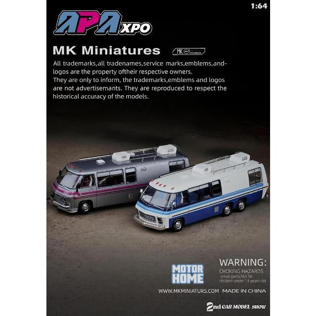 予約 MK Miniatures 1/64 GMC モーターホーム Motorhome 1978 Blue