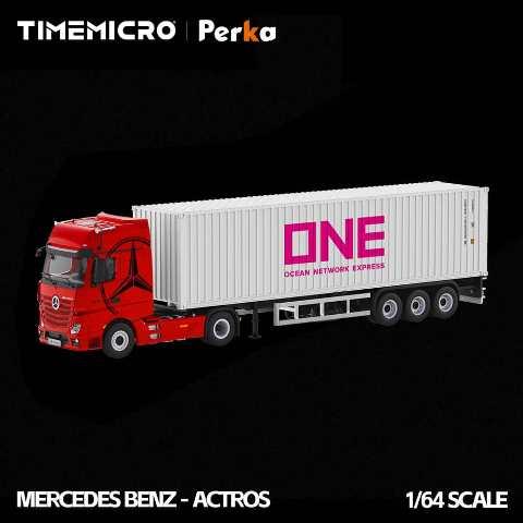 予約 Time Micro TM x Perka 1/64 Actros Container Truck コンテナ