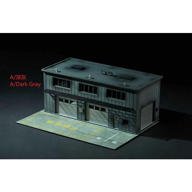 予約 YOU&CAR 1/64 自動車修理工場 ジオラマ Repair Shop Scene Dark