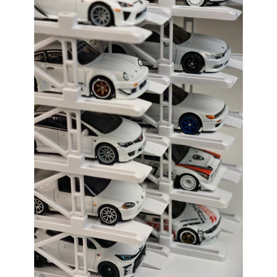 予約 Pitbox 1/64 ミニカー 10台 収納 昇降式 立体駐車場 ジオラマ 10