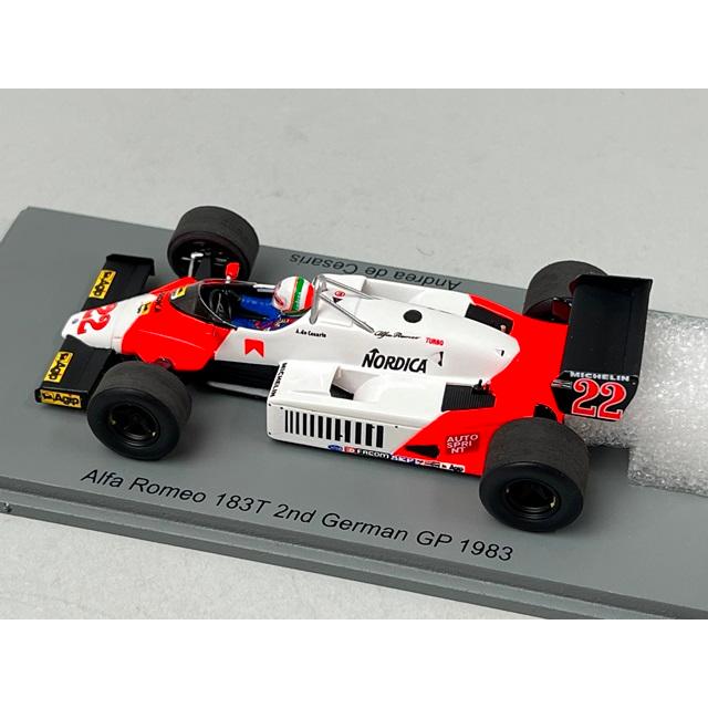 1/43 スパーク S8804 アルファロメオ 183T ドイツGP 2nd 1983 #22 A.デ