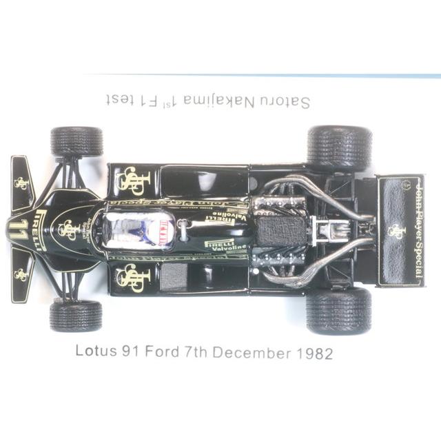 新品 ROMU025 スパーク 1/43 ロム特注 ロータス 91 フォード #11 1982/12/7 中嶋 悟 1ST F1 テストの画像