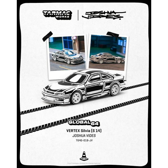 新品 T64G-018-JV Tarmac Works 1/64 VERTEX Silvia (S 14) - Designed
