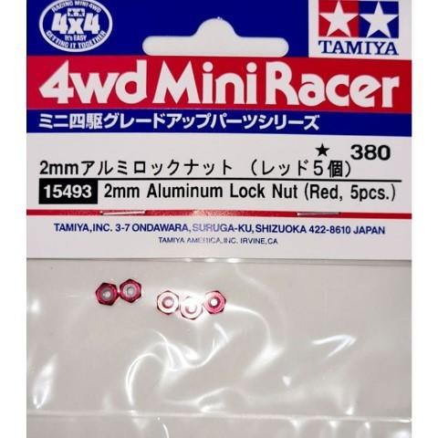 ミニ四駆 GP.493 2mmアルミロックナット (レッド5個) タミヤ/新品