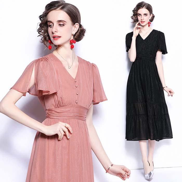 パーティードレス おしゃれワンピース 無地 半袖 結婚式 お呼ばれ ドレス 膝下丈 二次会 披露宴 卒業式 演奏会 同窓会 30代 40代 Amiko Lyqsh6758 株式会社フリースタイル 通販 Yahoo ショッピング