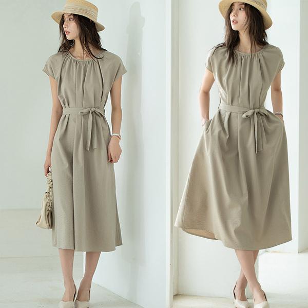 夏ワンピース レディース 30代40代 きれいめ 夏ワンピース コーデ ウェストリボン 安い Free Lyq 018 株式会社フリースタイル 通販 Yahoo ショッピング