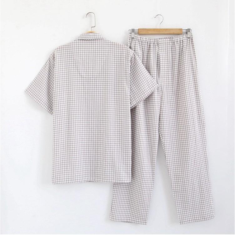 父の日ギフト パジャマ メンズ 夏 半袖 長ズボン 前開き ガーゼ 薄手 メンズパジャマ 夏用 涼しい 襟付き メンズルームウェア上下 長ズボン ギンガムチェック Free Nssy 01 株式会社フリースタイル 通販 Yahoo ショッピング