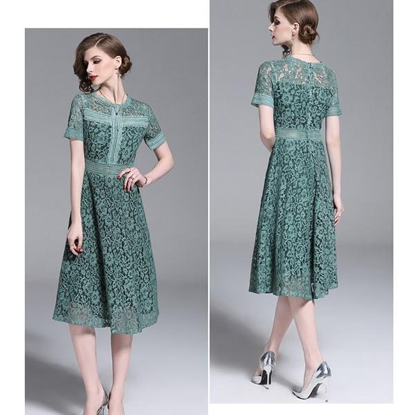 総レースドレスワンピース フォーマル ドレス 結婚式 お呼ばれ 袖あり ワンピースドレス レース Aライン お呼ばれドレス 30代 レース 緑 グリーンs M L Xl 2xl Gz Free Shlfq 08 株式会社フリースタイル 通販 Yahoo ショッピング