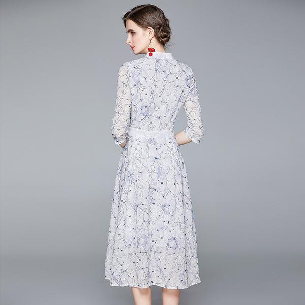 シフォンワンピース 結婚式 花刺繍ワンピース フォーマル 30代 40代 きれいめ ドレスワンピース 袖あり 安い ロング丈s M L Xl 2xl Gz Free Shlfq 15 株式会社フリースタイル 通販 Yahoo ショッピング