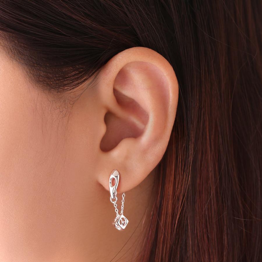 FREE STYLE チェーン キューブ シルバーピアス 両耳セット シルバー チェーン キューブ レディースピアス プレゼント FSE637 フリースタイル【送料無料】 | Freestyle | 01