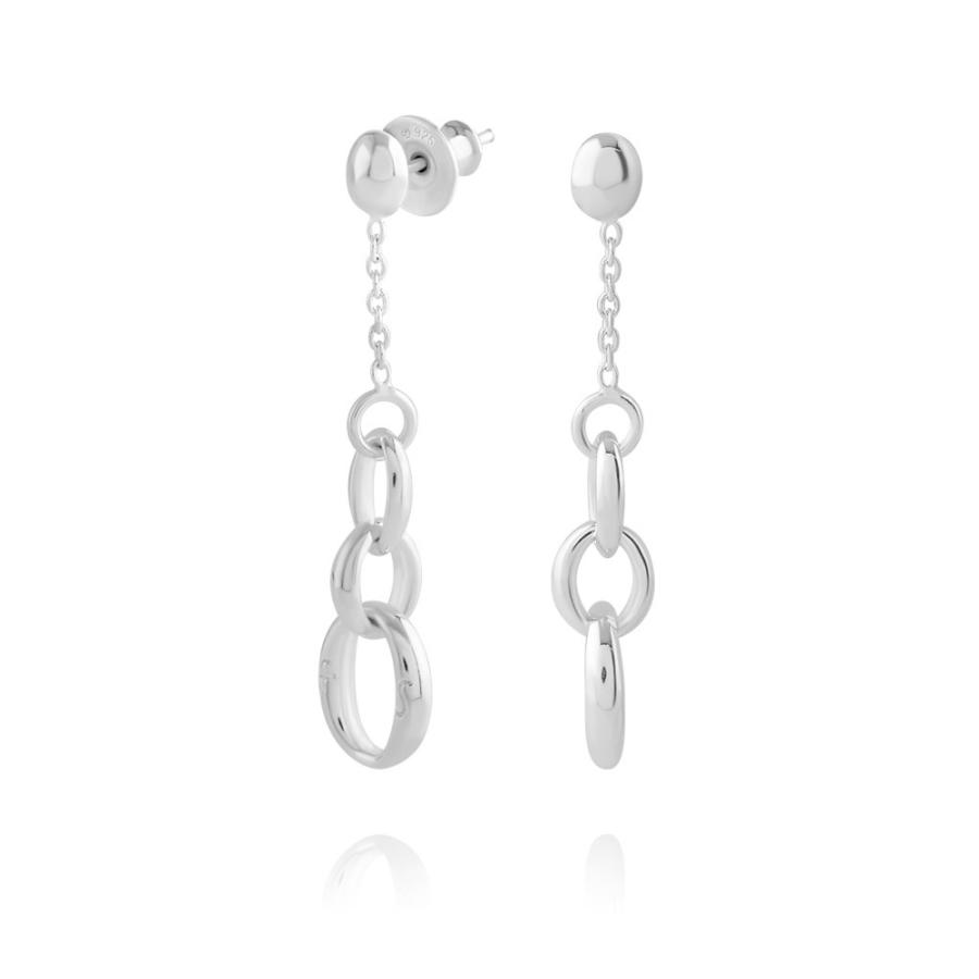 FREE STYLE チェーン リング シルバーピアス 両耳セット シルバー レディース ピアス プレゼント FSE638 フリースタイル【送料無料】 | Freestyle