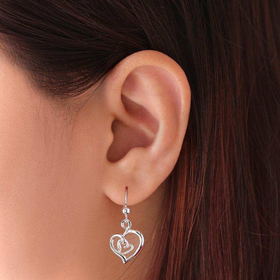FREE STYLE スイングハート シルバー ハートピアス 両耳セット シルバー レディースピアス フックピアス プレゼント FSE653 フリースタイル【送料無料】 | Freestyle | 01