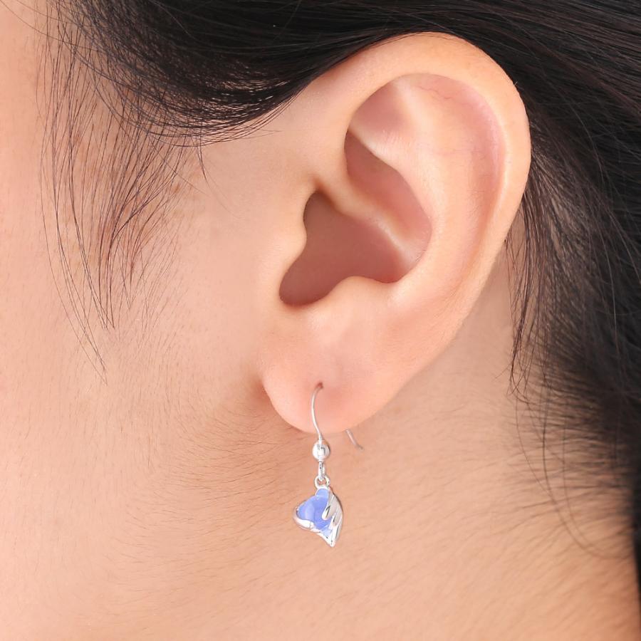 FREE STYLE エンジェルハート ブルーキャッツアイ シルバーピアス 両耳セット ハート レディースピアス プレゼント FSE655-BCE フリースタイル【送料無料】 | Freestyle | 01