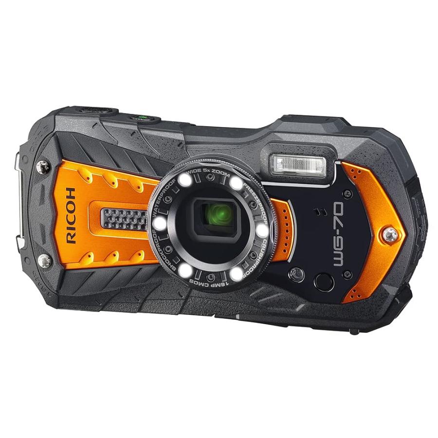 整備済み品】 RICOH WG-70 オレンジ リコー本格防水デジタルカメラ 14m