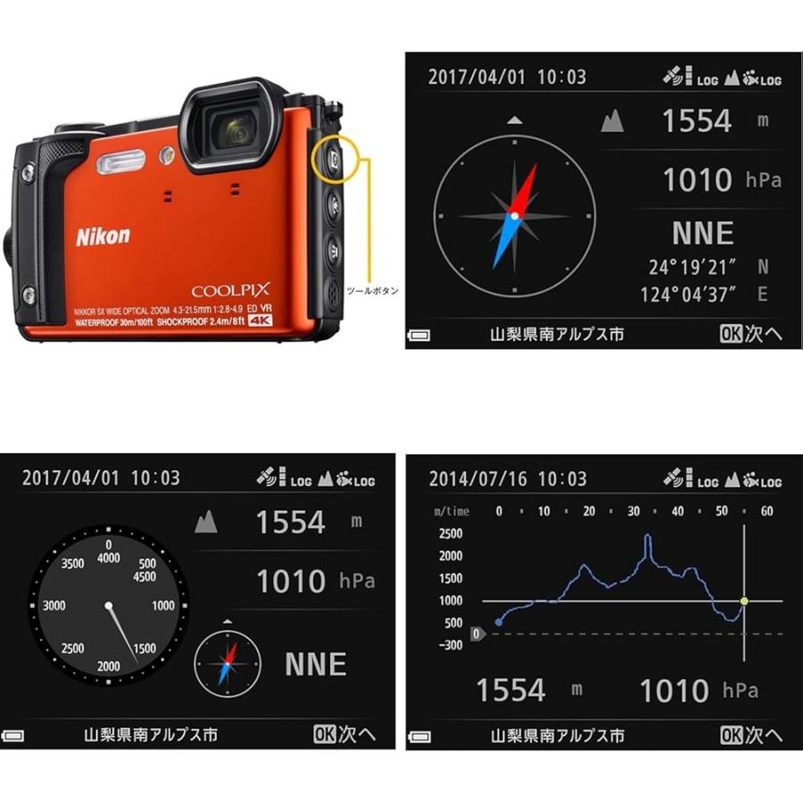 整備済み品】 ニコン Nikon デジタルカメラ COOLPIX W300 GR