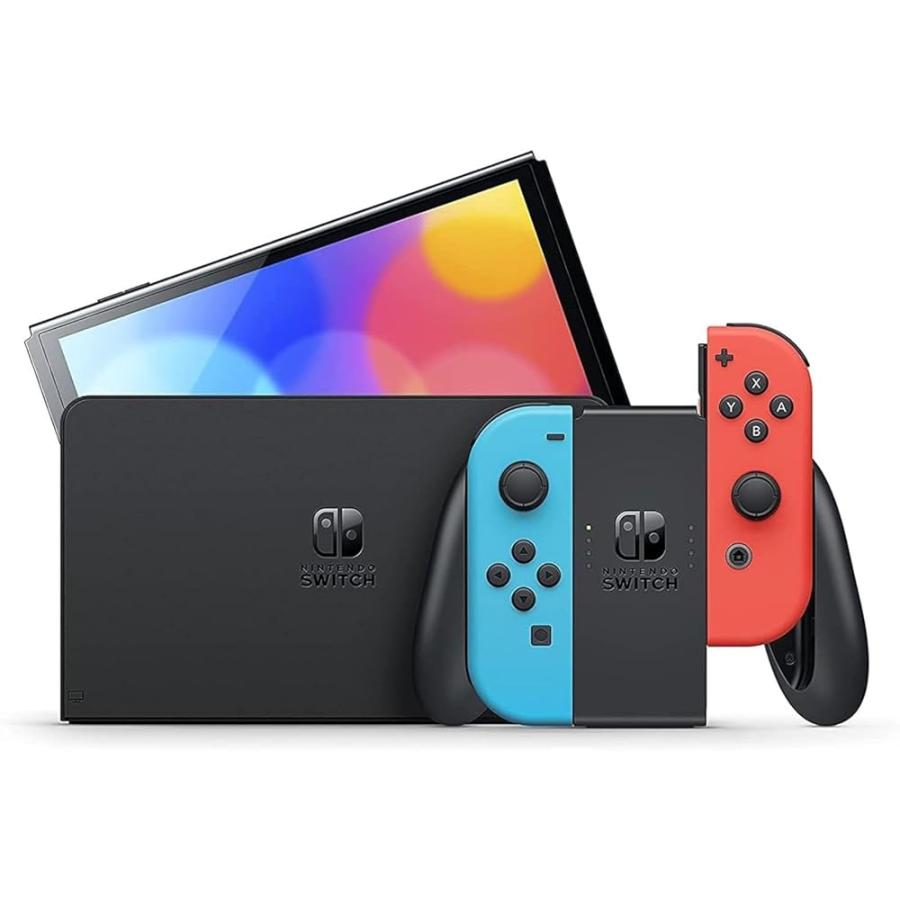 Nintendo Switch 青・赤 本体 初期化済み 整備済み品】任天堂 Nintendo Switch 有機ELモデル Joy-Con(L) ネオン