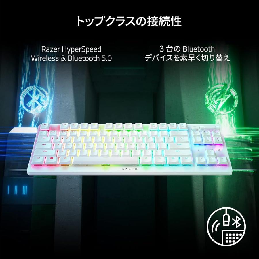 整備済み品】 Razer DeathStalker V2 Pro Tenkeyless White Edition