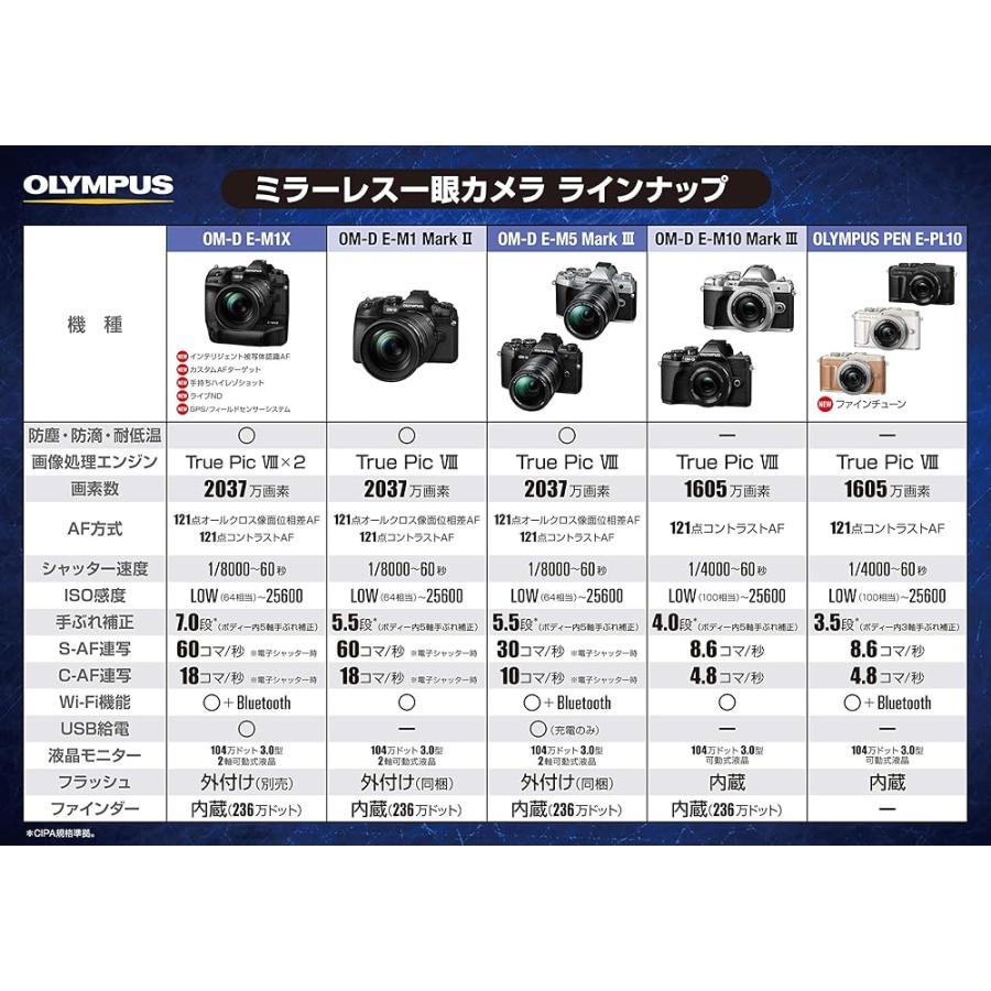 OLYMPUS ミラーレス一眼カメラ PEN E-PL10 ボディー ブラック (整備済み品)の画像
