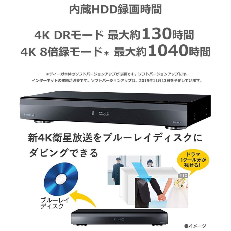 DMR-4W200 2TB(未使用換装) 4K、UltraHD対応 整備済み品】 PANASONIC パナソニック ブルーレイレコーダー 2TB 3
