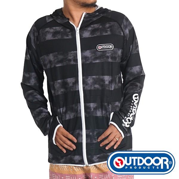 ラッシュガード メンズ パーカー 水着 長袖 ボーダー Uv ストレッチ ジャージ Outdoor Products アウトドアプロダクツ ブランド 夏 Cr931e Freestylewear 通販 Yahoo ショッピング