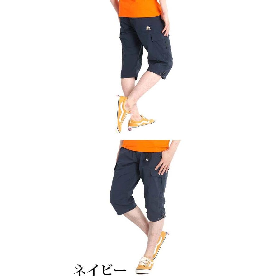 ハーフパンツ メンズ 7分丈 ひざ下 Park Logos 夏用 ロゴス パンツ 七分丈 カーゴパンツ ブランド Outdoor アウトドア 2133 7364 クロップドパンツ パーク