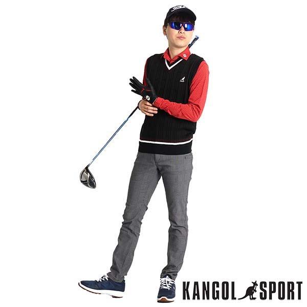KANGOL SPORT ゴルフウェア メンズ ベスト ニット ウール ゴルフ V