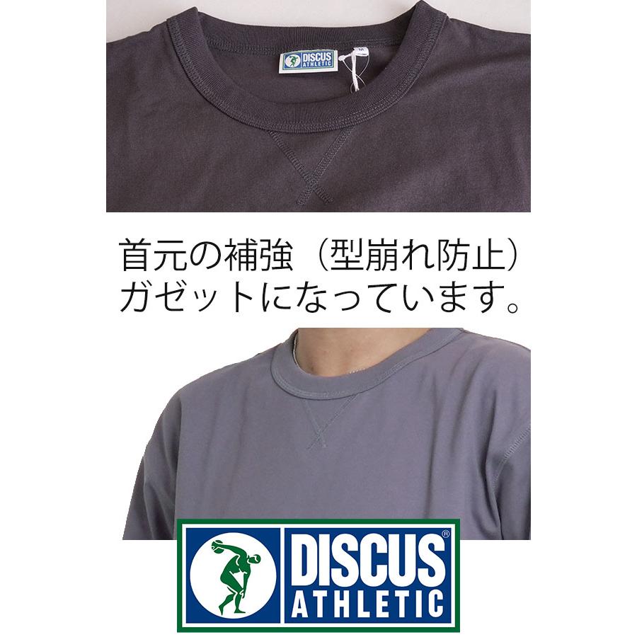 DISCUS 厚手 Tシャツ メンズ 無地 半袖 ブランド 9オンス USAコットン