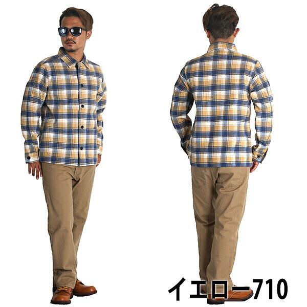 45R インドうすネルのシャツジャケット　チェック　カバーオール　コットン　3 45R インドうすネルのシャツジャケット チェック カバーオール コットン 3