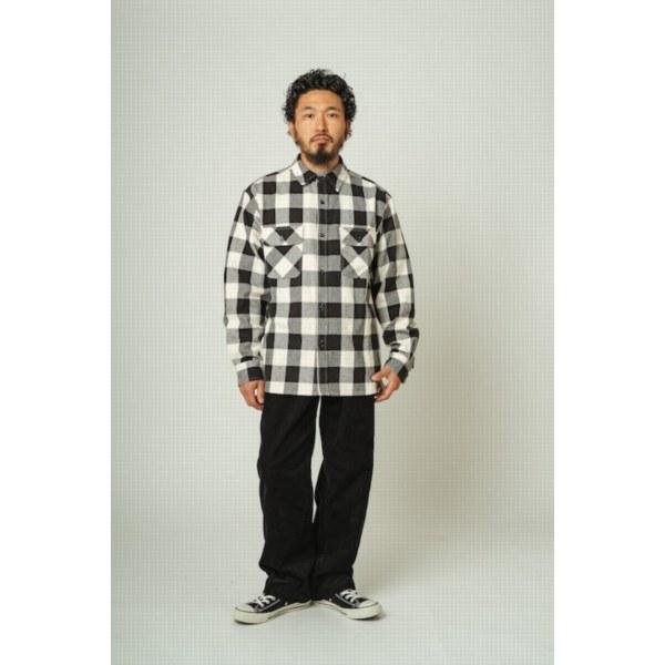 【セール20%OFF】BIG MIKE/ビッグマイク Heavy Flannel Shirts/ヘビーフランネルシャツ 102435201・WHT×BLK | BIG MIKE | 06