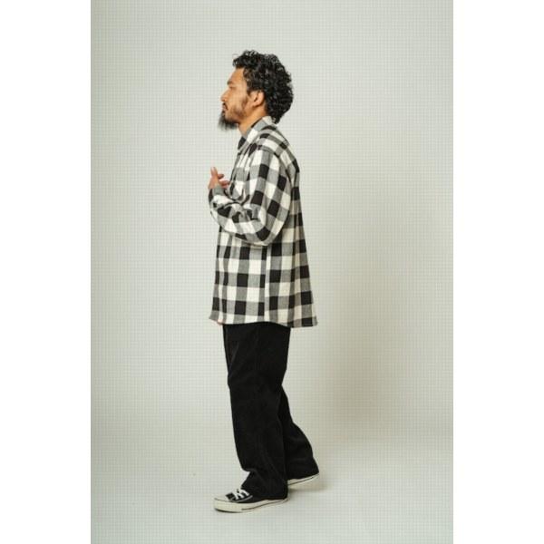 【セール20%OFF】BIG MIKE/ビッグマイク Heavy Flannel Shirts/ヘビーフランネルシャツ 102435201・WHT×BLK | BIG MIKE | 07