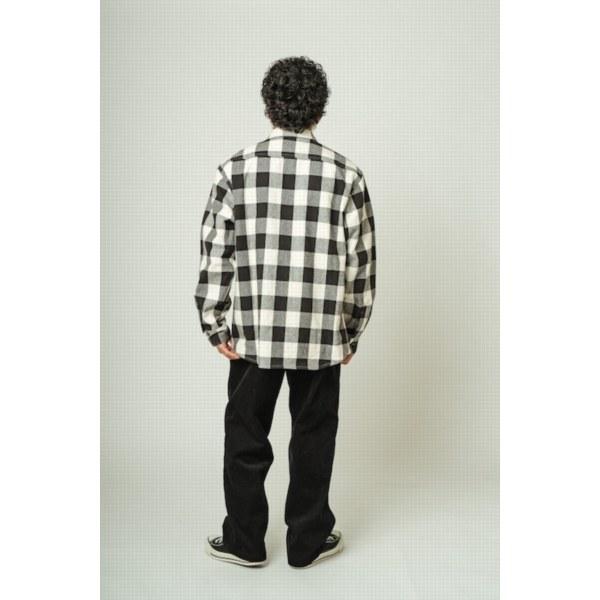 【セール20%OFF】BIG MIKE/ビッグマイク Heavy Flannel Shirts/ヘビーフランネルシャツ 102435201・WHT×BLK | BIG MIKE | 08