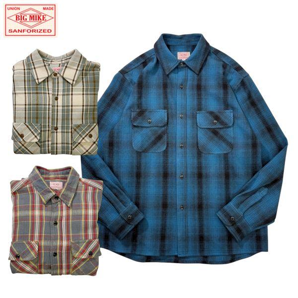 BIG MIKE/ビッグマイク Heavy Flannel Shirts/ヘビーフランネルシャツ 102535104・3color | BIG MIKE