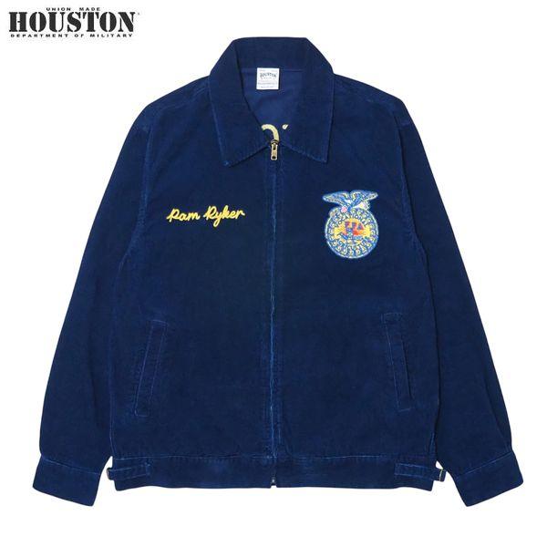 HOUSTON/ヒューストン INDIGO CORDUROY FFA JACKET/コーデュロイ刺繍ジャケット 51597・INDIGO ONE WASH | HOUSTON
