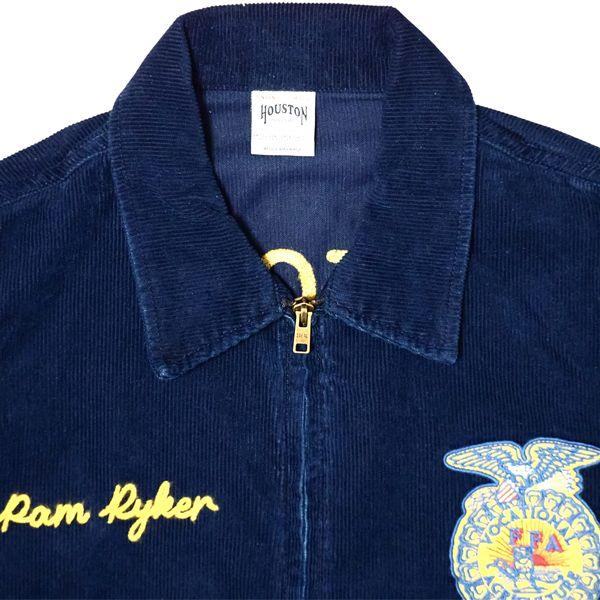 HOUSTON/ヒューストン INDIGO CORDUROY FFA JACKET/コーデュロイ刺繍ジャケット 51597・INDIGO ONE WASH | HOUSTON | 02